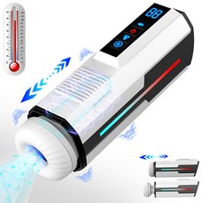 Automatic For Male Masturbator Cup Sucking Vibrating Thrusting Heating Lubricant