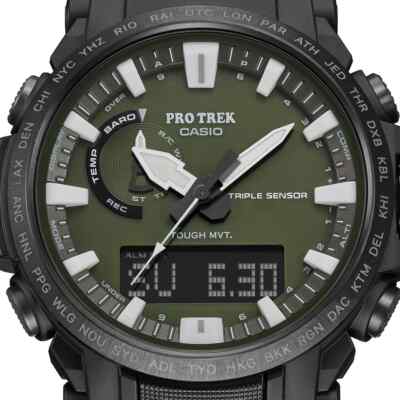 CASIO Watch PROTREK Climber Line Radio Solar PRW-61Y-3JF Men's Green in Box