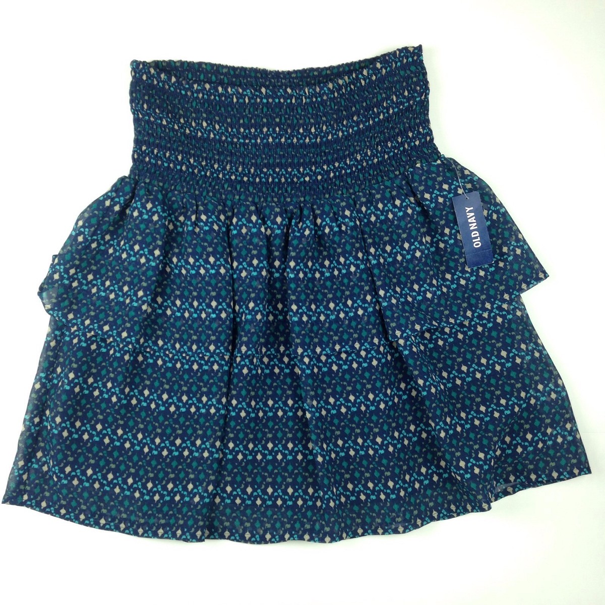 NEW Women's Juniors Old Navy Skirt Size XS Ruffles Elastic Waist
