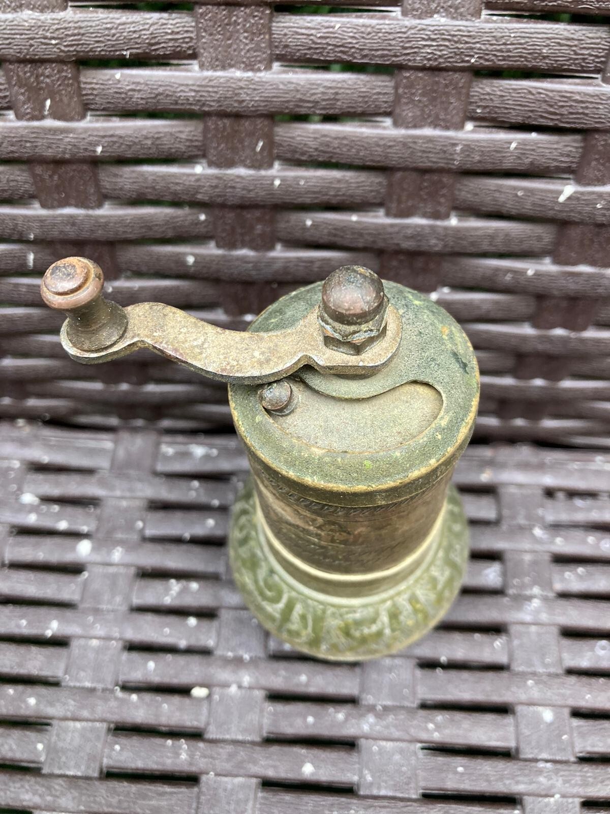 Antique Brass Turkish Coffee Grinder Islamic Arabic Script 300gr eBay