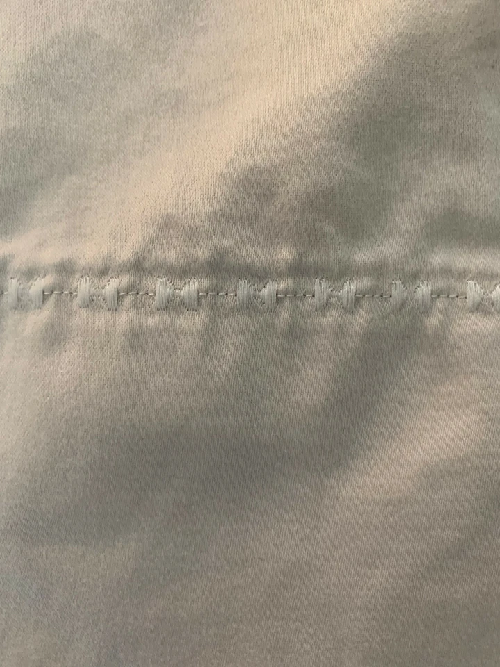 KATE SPADE Beige 100% Algodón Bordado Dobladillo KING Funda Almohada Foto 2 de 4