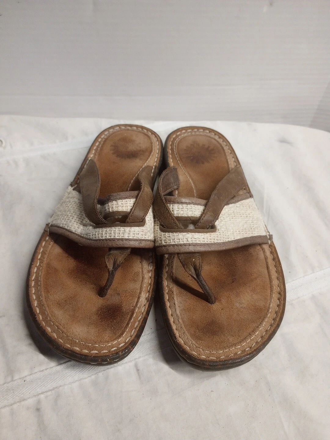 Sandali in pelle di pecora Ugg Australia Matala marrone donna US 8 infradito 5105
