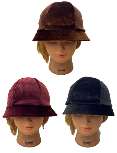 Bowler Vintage Women Ladies Faux Velvet 