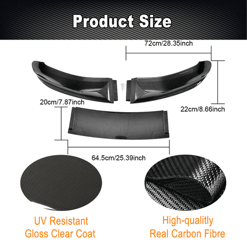 Labio delantero de carbono divisor labio alerón delantero se adapta a BMW X5 F15 paquete M 14-18 - Imagen 7 de 12