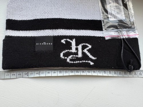 CAPPELLO RAYON LAVORATO A MAGLIA UNISEX UOMO DONNA JOHN RICHMOND BEANIE €60 TAGLIA L BERRETTO NERO - Foto 6 di 10