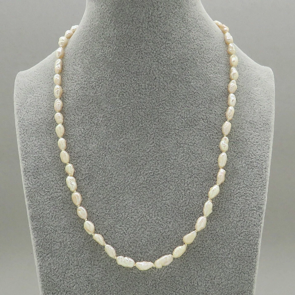 Halskette Perlenkette Flussperlen ca. 45,5 cm mit 333/8K Gelbgold Verschluss - Bild 2 von 4