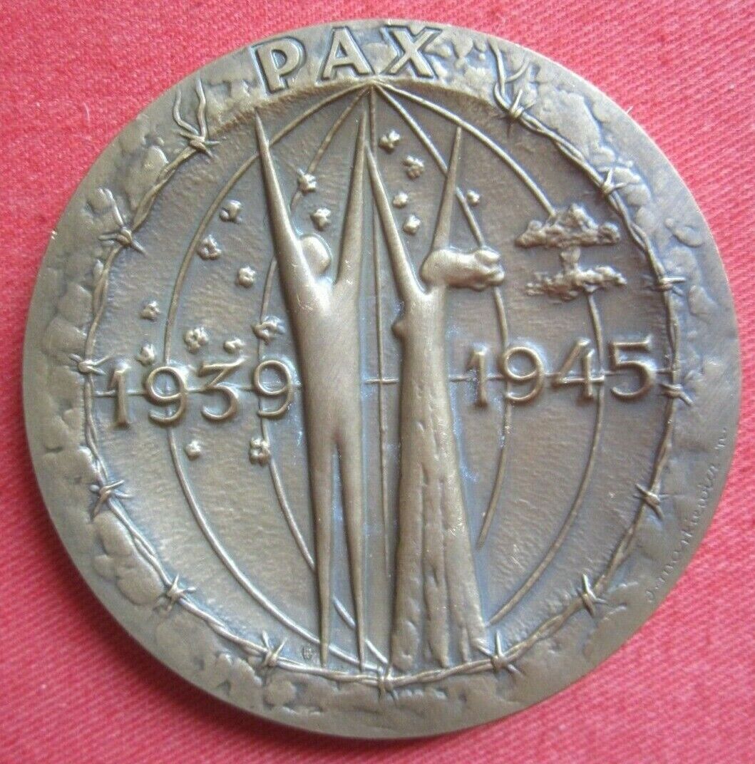 Orig. Bronze-Medaille Andenken Grafik Kunst Ausstellung Polen Poland Lublin 1979