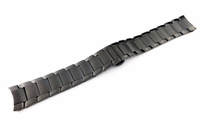 Black 22mm Stainless Steel Strap Band Bracelet fit Emporio Armani