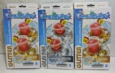 Pool Candy Holographic Glitter Inflatable Drink Floats *Set of 3* BNIB 