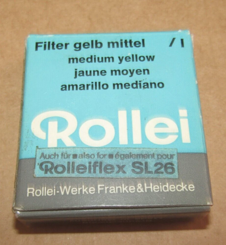 Rolleiflex SL26 Rollei Filter BAIMI 201 080 Medium Yellow Org. Box/Case NOS - Image 2 of 4