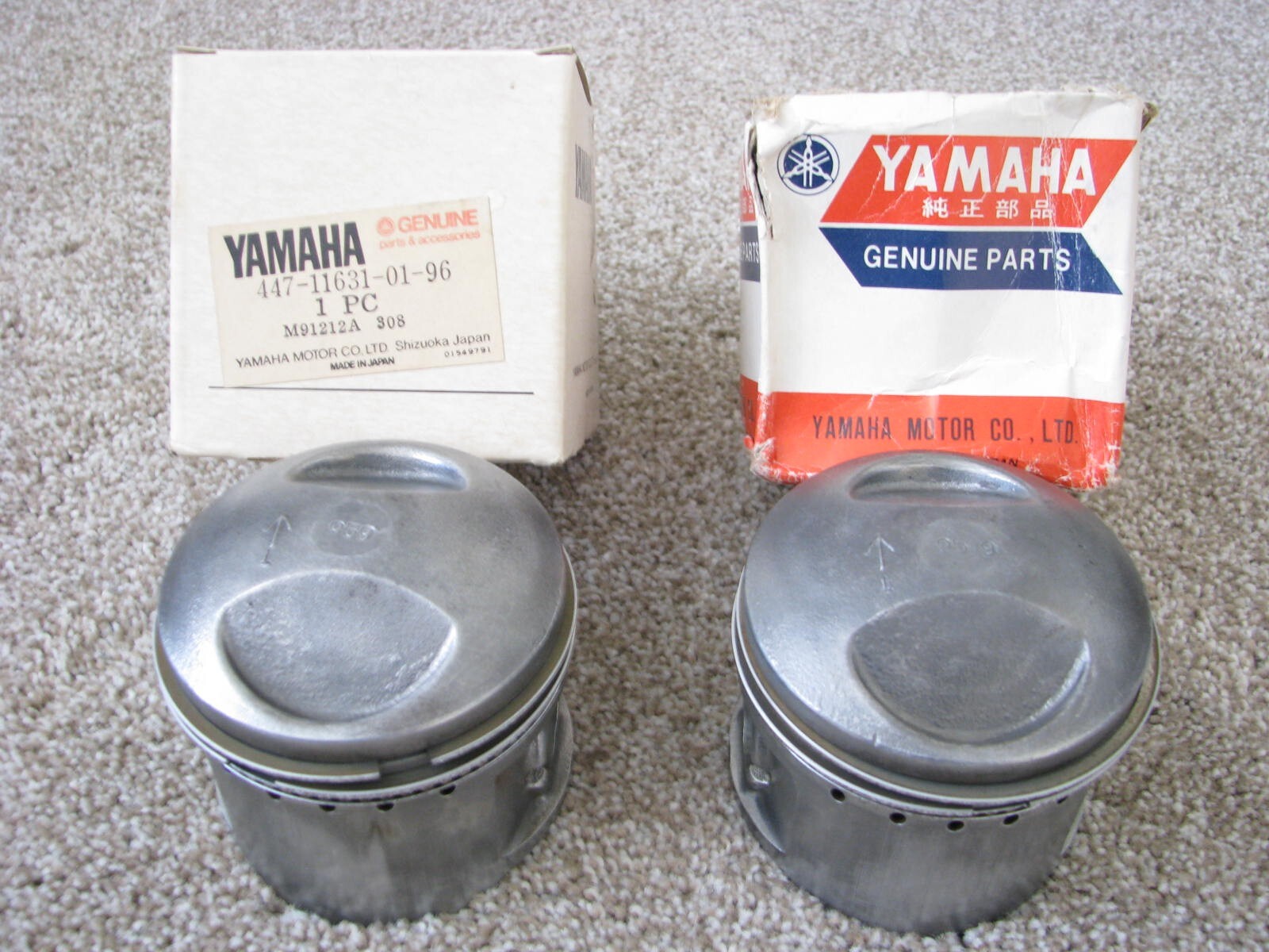 1979 YAMAHA XS650 STOCK PISTONS 447116310196 & RINGS 447116100000
