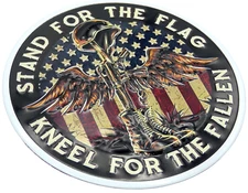 3D METAL Stand For The Flag Decal Army Emblem Auto, Truck, Car, Motorcycle, Bike