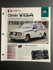 1983 Citroën Visa Sedan IMP "Hot Cars" Spec Sheet Folder Brochure Awesome L@@K