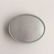 Vintage Style Western Rope Oval Blank Belt Buckle also Stock in US