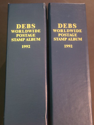 (LOT OF 2) J H Debs Worldwide Postage Stamp Album 1992 & Supplement Album