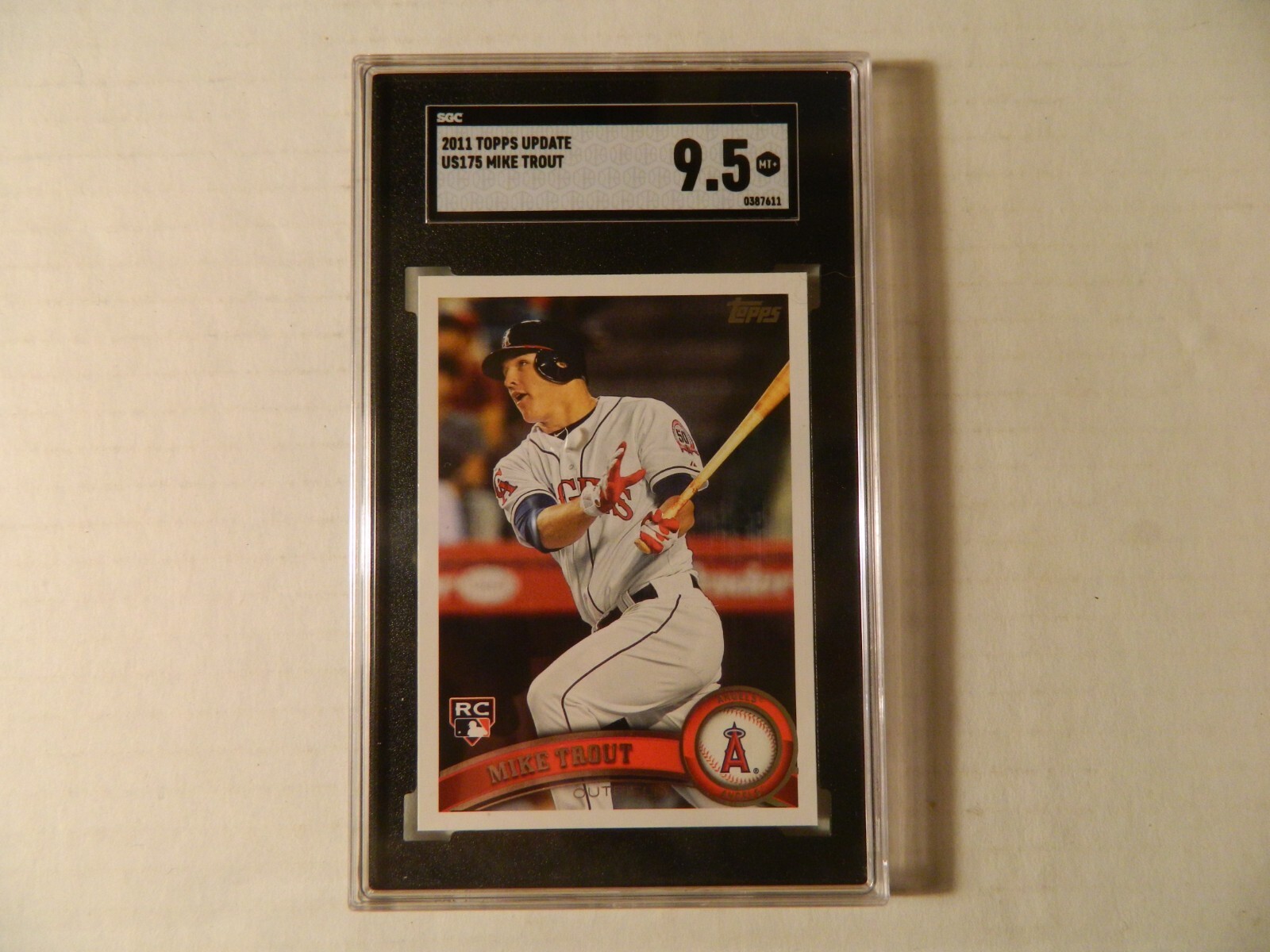 2011 Topps Update Rookie Card of Mike Trout - Angels Superstar SGC 9.5 Grade