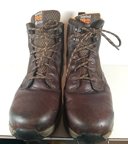 Timberland PRO Mens Work Boots Sz 14 M Resistor 6" EH Comp Toe Waterproof Brown
