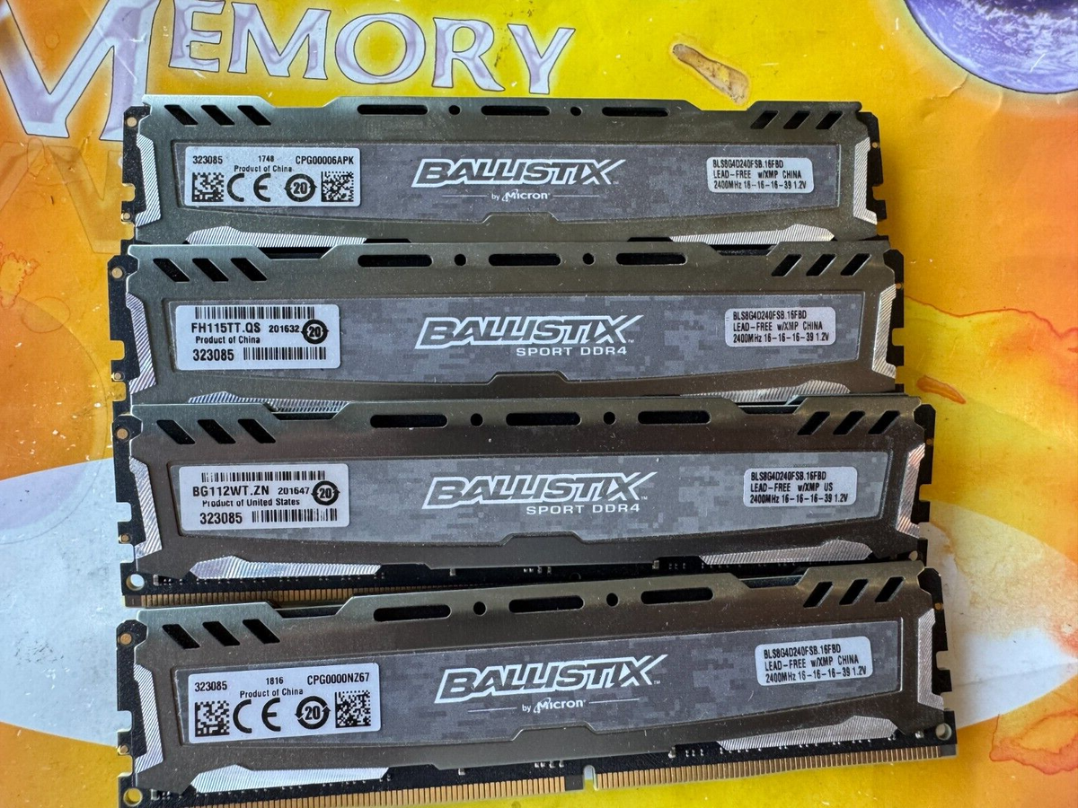 Crucial Ballistix Sport 16gb (2x8) 2400mhz Ddr4 RAM Kit for sale