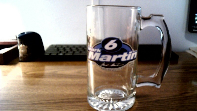 Glass mug Mark Martin #6 collectors item