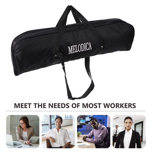32 -key Melodica Bag Thickened Accordion Holder Zipper Harmonica Bag (Black) - 第 3/12 張圖片