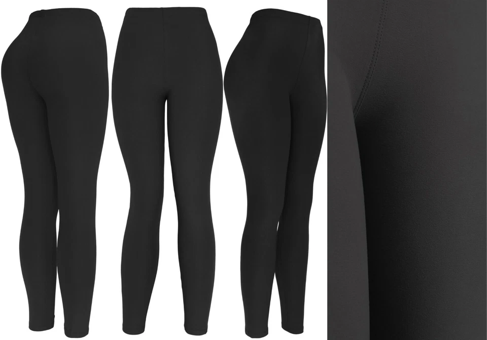 Leggings básicos cepillados lisos ultra suaves completos regulares/más Foto 2 de 3