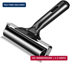 4 Inch Professional Rubber Roller with Comfort Grip Handle - Stainless Steel Cor