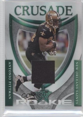 2007 Leaf Rookies & Stars Rookie Crusade Green Materials Antonio Pittman RC 0f6