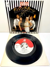 1977 ABBA Dancing Queen 45 Record Signed By 4 Entire Group Band