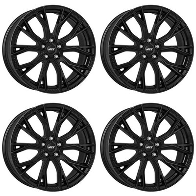 4 Alu Felgen AEZ Toronto black 8.0Jx18 5x108 für Land Rover Discovery Evoque Fre