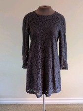 NWOT $148 Madewell Womens Gray Floral Lace Shift Dress Size 4 Casual Cocktail