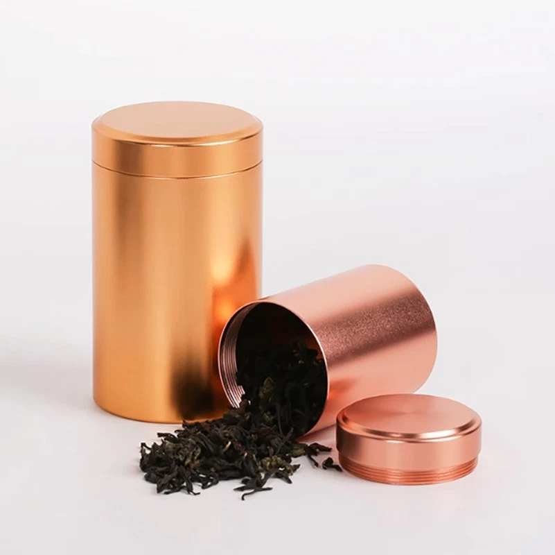 Portable Tea Stash Jar Airtight Smell Proof Metal Herb Can Jar Container Tool - Image 4 of 4