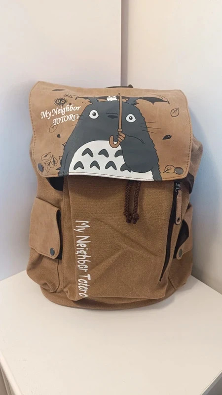 Mochila My Neighbor Totoro Canvas Anime Studio Ghibli Bolso Escolar Vintage