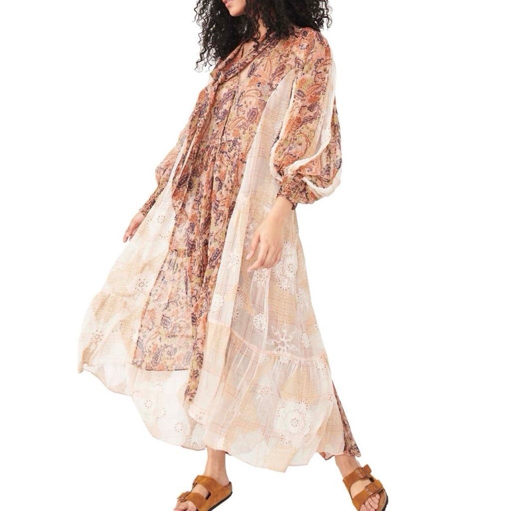 NWOT Festival Free People Dare To Dream Dress Blush Combo S SOLD OUT Whimsy