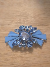 Vintage 1950s Blue Rhinestone Glass Cabochon ...