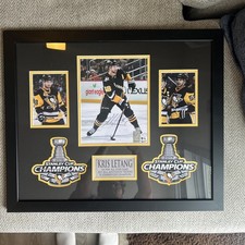 Kris Letang Pittsburgh Penguins Signed Photo 20x24 Frame Frameworth COA