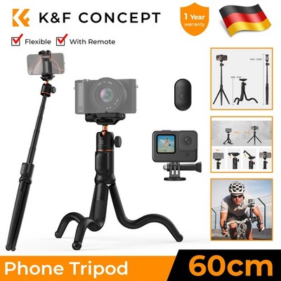 K&F CONCEPT MS29 Mini Flexibles Handy Stativ 360° Selfie Stick für Phone,Kamera