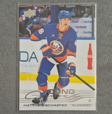 Upper Deck 2025-26 Serie 2 Young Guns #451 Matthew Schaefer *LESEN*