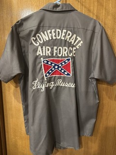 Vintage Confederate Air Force Ghost Squadron Shirt Uniform with patches men’s
