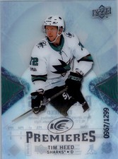 2017-18 UD Ice - Ice Premieres Tim Heed #110 /1299 (RC) - Sharks