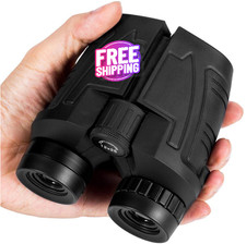 Prism ticos Compactos 12x25 Con Visi n Clara De Baja Luz Binoculares Negro NUEVO