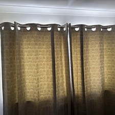 Grey Eylet Lined Curtains 78 in drop and 73 in width each curtain