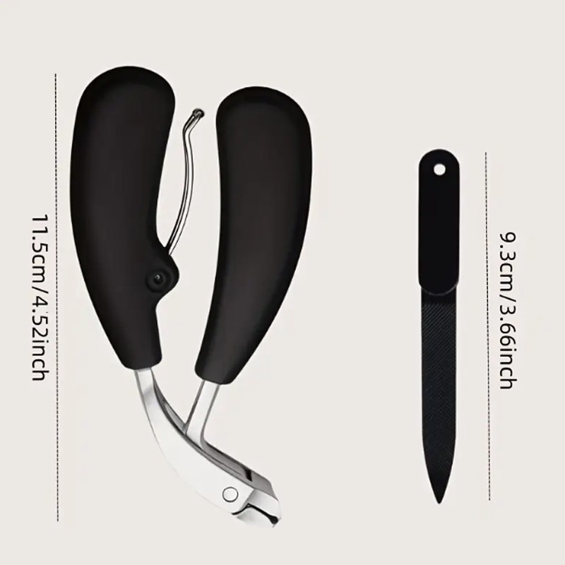 Heavy Duty Toenail Clipper for Thick Nail Angled Head Large Mouth Nail Clipper