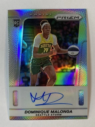 DOMINIQUE MALONGA 2025 Panini Prizm WNBA Rookie Throwback Auto SILVER #TB-DM *ck