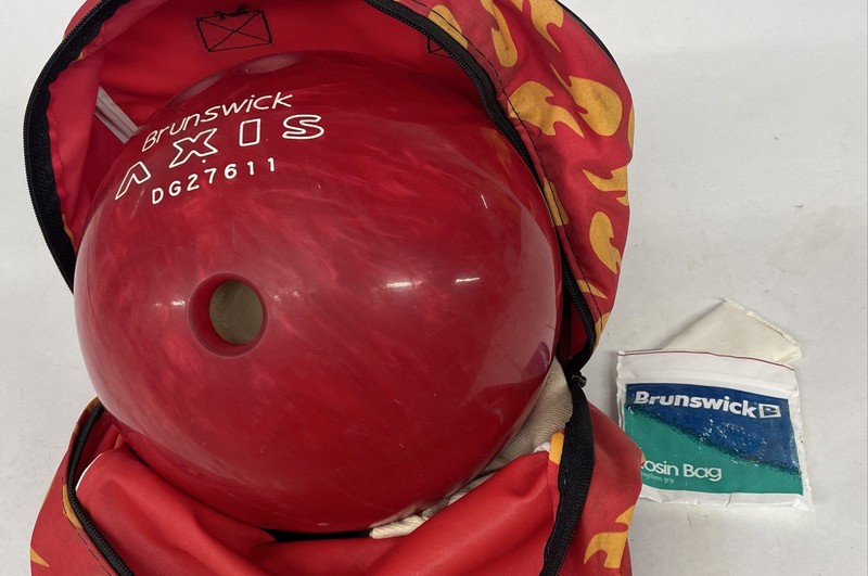 Brunswick Red Bowling Ball with Bag