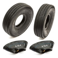 2x Heavy Duty 4.10-4 Tyre & Inner Tube 10 Inch Tubeless 4 Ply Mini BMX Bike