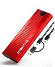 M.2 NVMe SSD Enclosure to usb Adapter, Tool-Free 10Gbps USB 3.2 Gen 2, Red-NVMe
