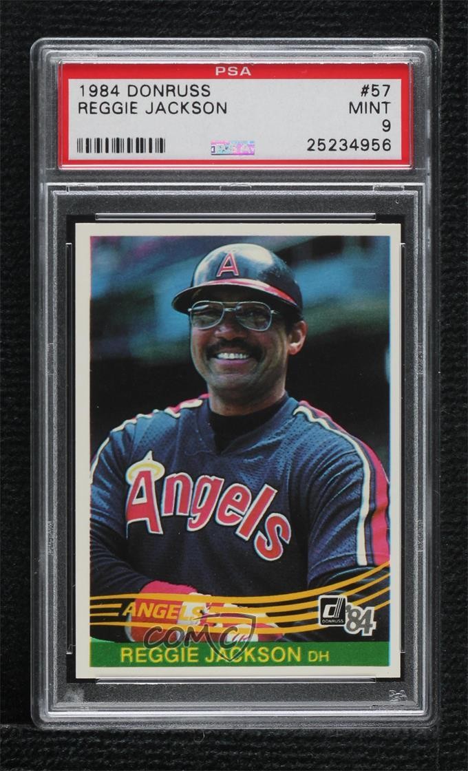 1984 Donruss Reggie Jackson #57 PSA 9 MINT HOF w3d