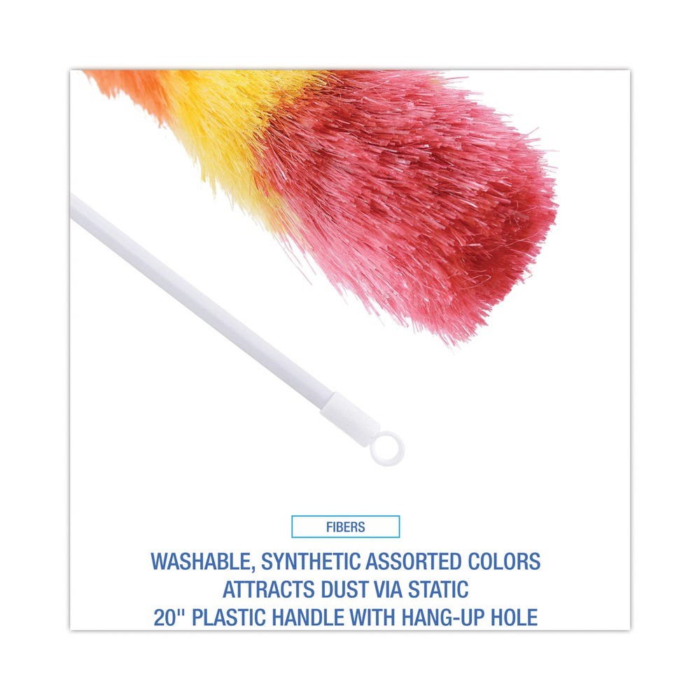 Boardwalk 9441 Polywool Duster with 20" Plastic Handle - ASST CLR New