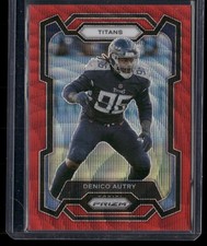 2023 Panini Prizm Denico Autry Red Wave Prizm 012/149 #283 Tennessee Titans