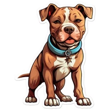 Cute Pitbull - Vinyl Decal Sticker - Car Window Laptop - ebn11963